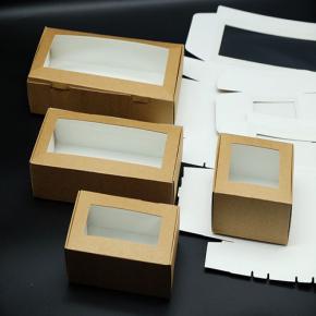 MicroFlute Paperboard Foldable Sushi Box with PLA window