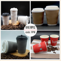 disposable coffee paper cup tea cup wave ripple