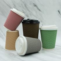 Color check F flute Ripple Hot Drinks Cups